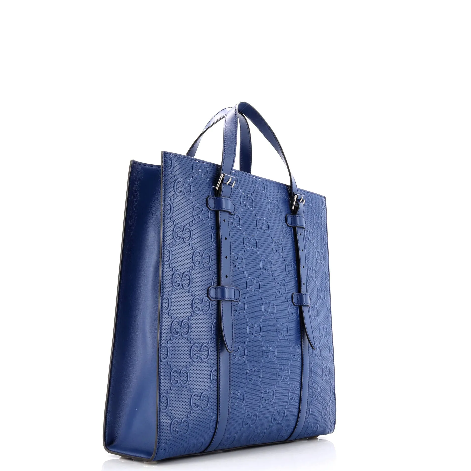 Pre-Loved Gucci Tote Bag GG Embossed Perforated Leather Medium sold by Zulily product image thumbnail 2