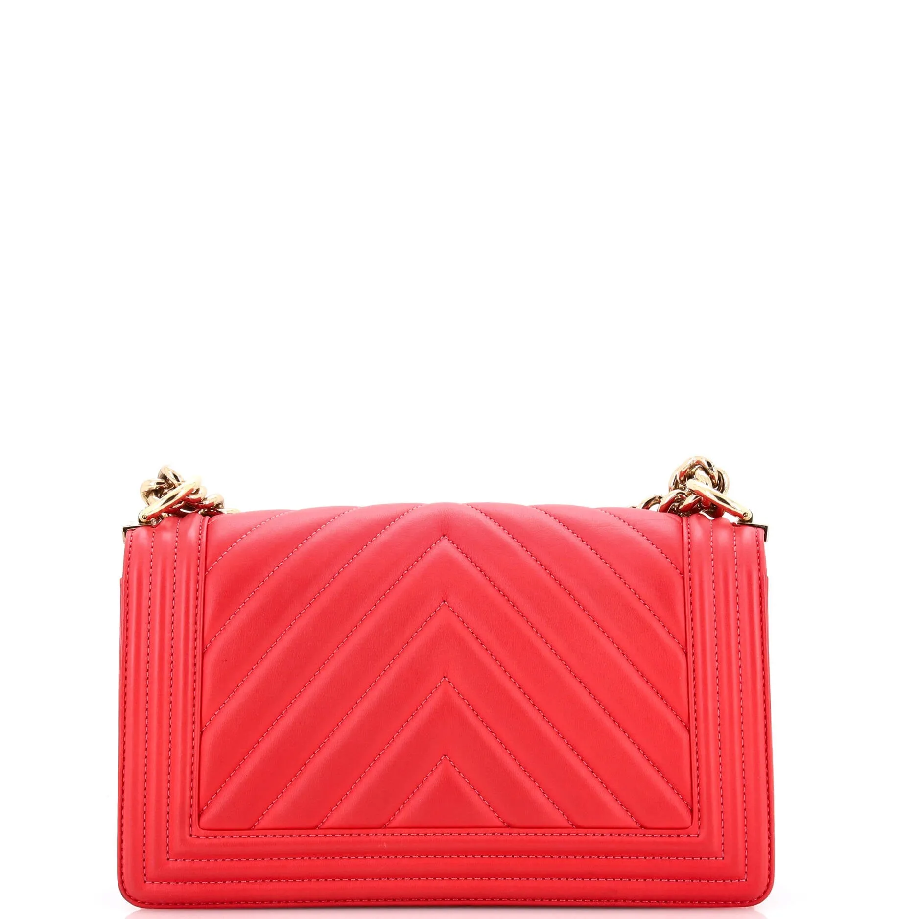Pre-Loved Chanel Boy Flap Bag Chevron Lambskin Old Medium sold by Zulily product image thumbnail 4
