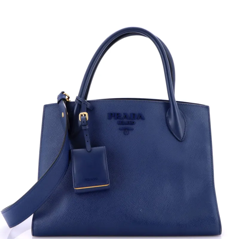 Pre-Loved Prada Monochrome Tote Saffiano with City Calf Medium sold by Zulily