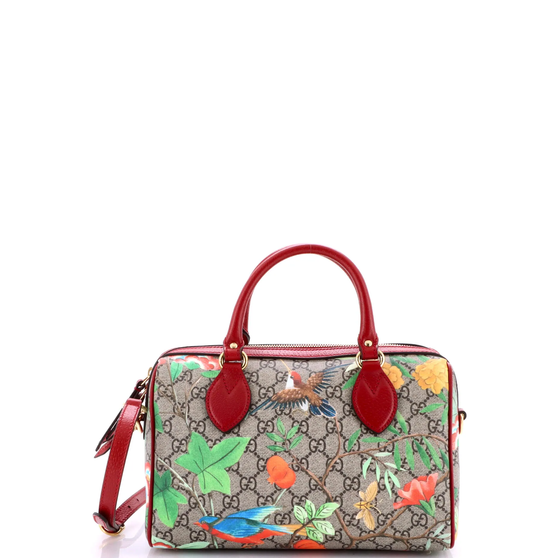 Pre-Loved Gucci Convertible Boston Bag Tian Print GG Coated Canvas Small sold by Zulily