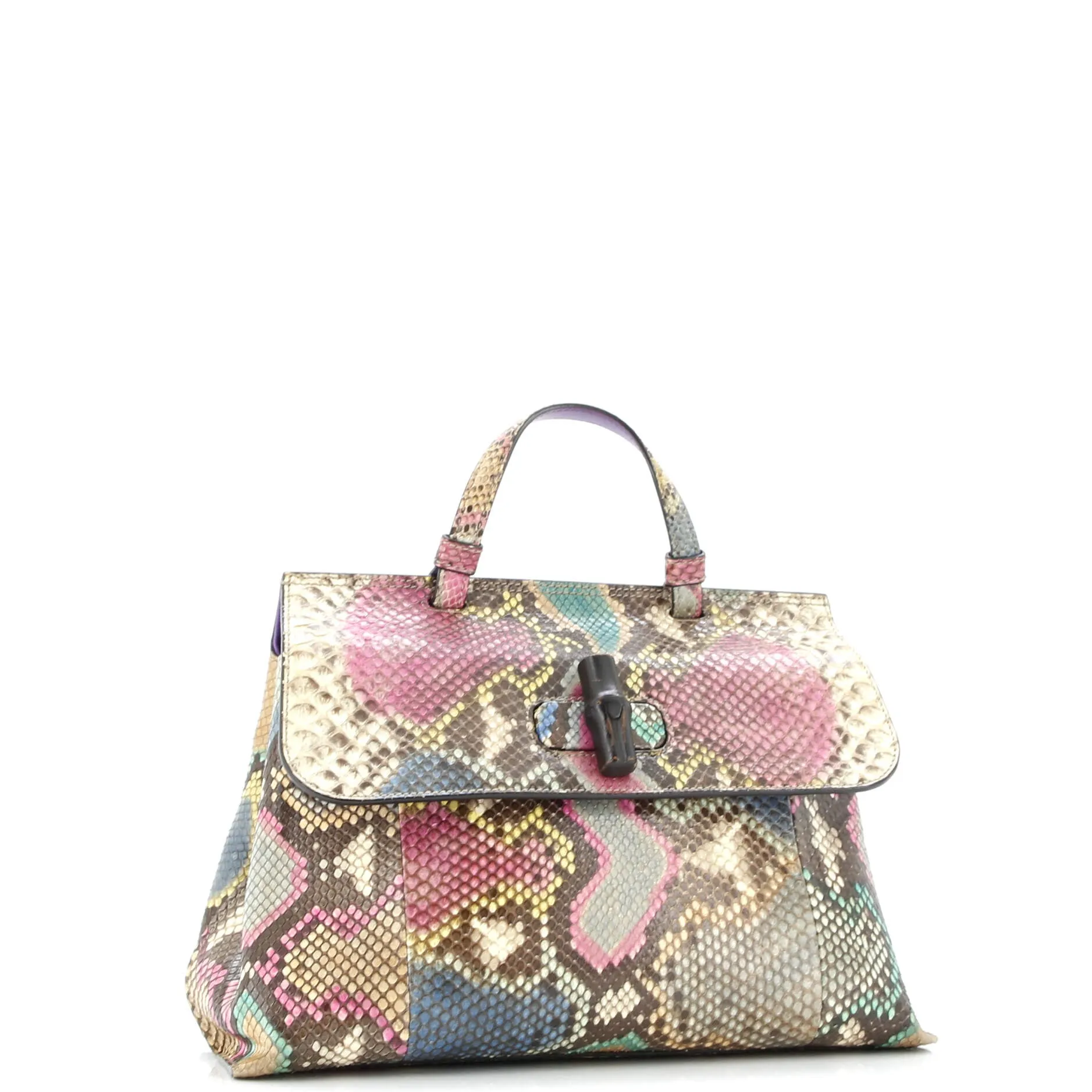 Pre-Loved Gucci Bamboo Daily Top Handle Bag Python Medium sold by Zulily product image thumbnail 2