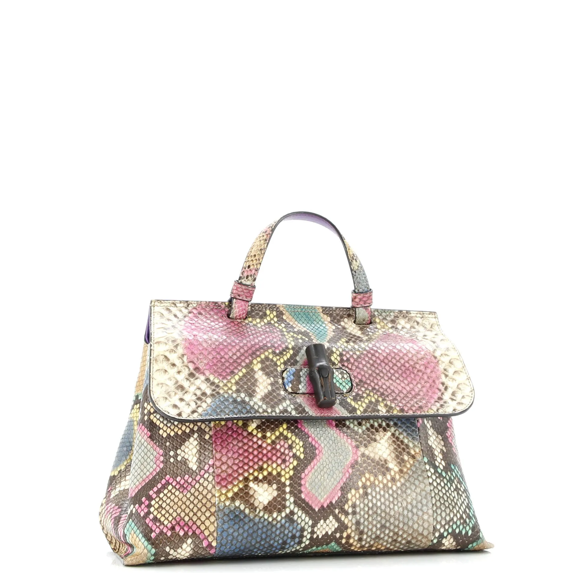 Pre-Loved Gucci Bamboo Daily Top Handle Bag Python Medium sold by Zulily product image thumbnail 3