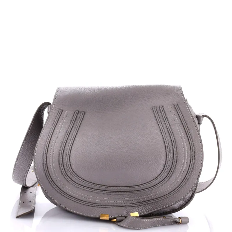 Pre-Loved Chloe Marcie Saddle Bag Leather Medium sold by Zulily