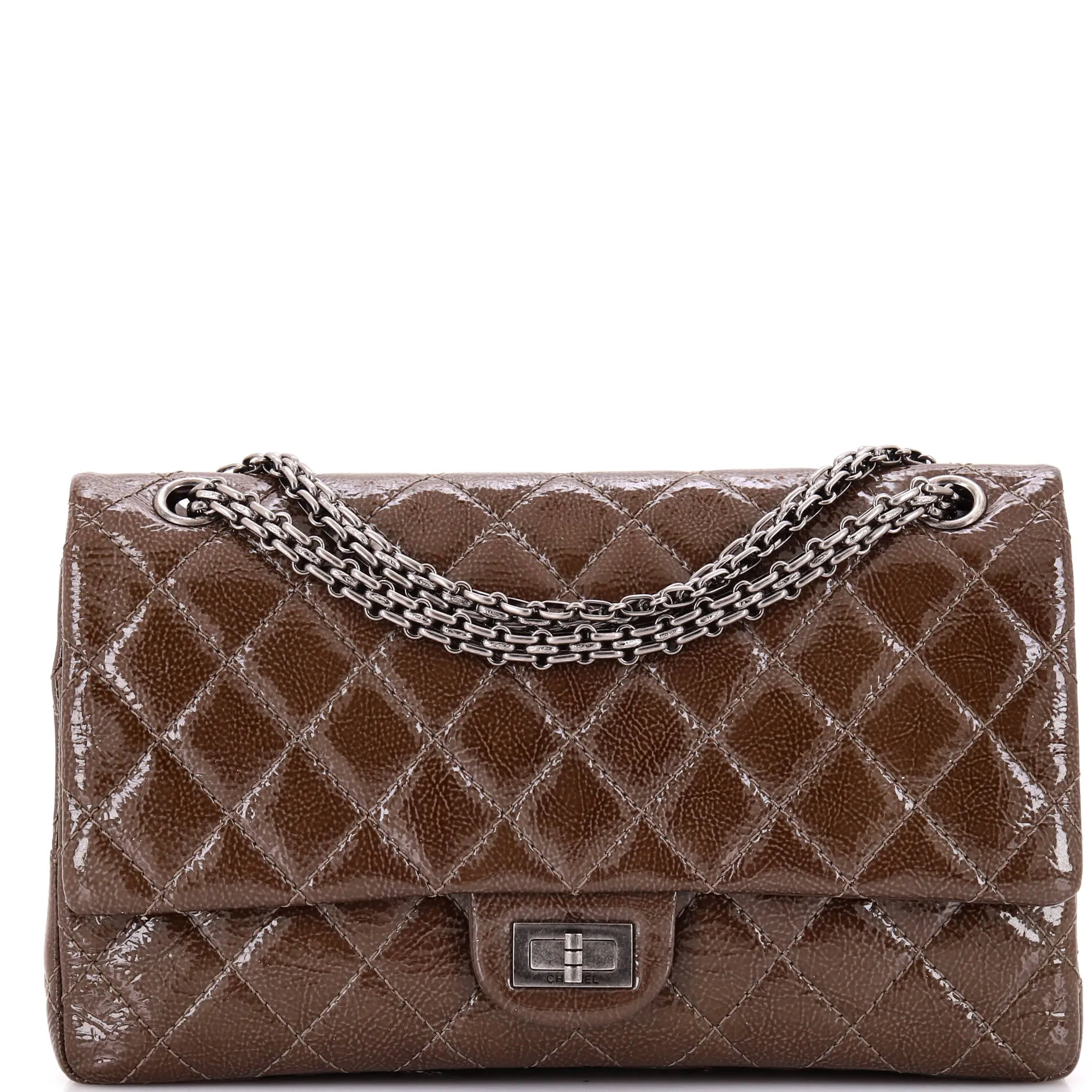 Pre-Loved Chanel Reissue 2.55 Flap Bag Quilted Crinkled Patent 226 sold by Zulily