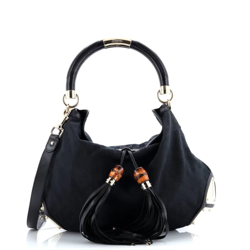 Pre-Loved Gucci Indy Hobo GG Canvas Large sold by Zulily