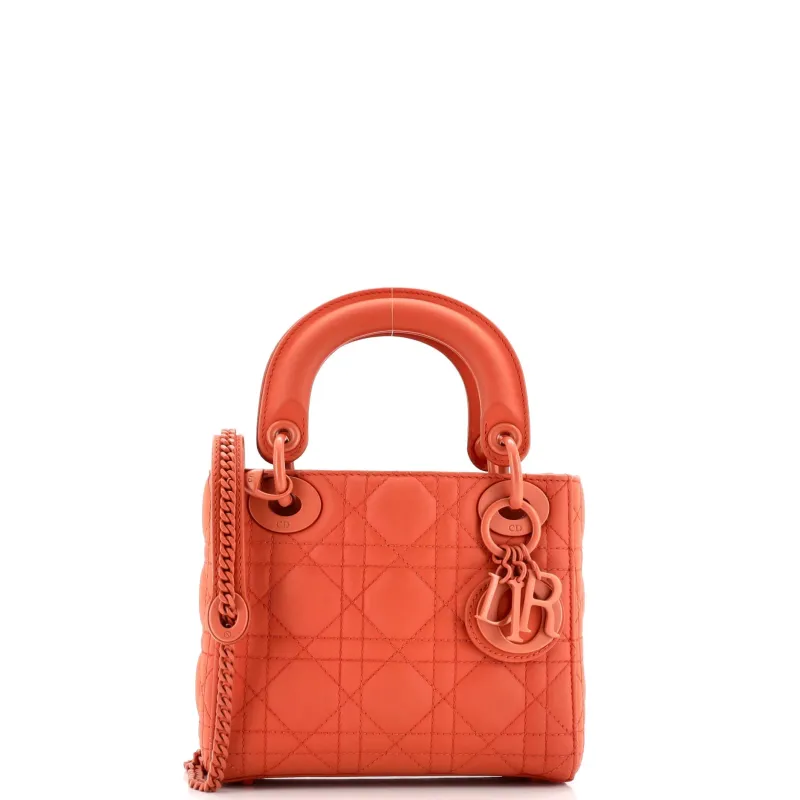 Pre-Loved Christian Dior Ultra Matte Lady Dior Chain Bag Cannage Quilt Calfskin Mini sold by Zulily