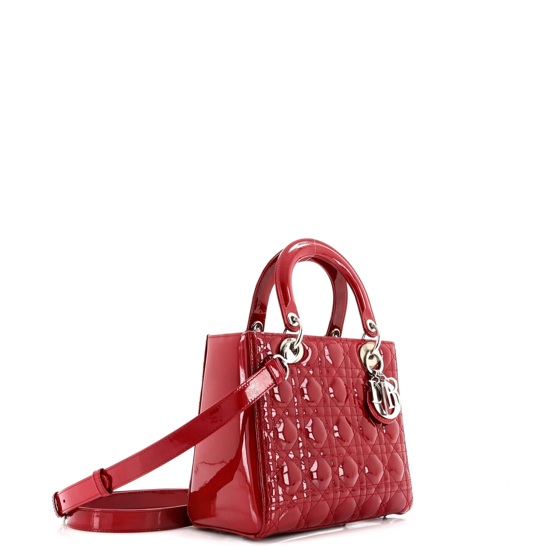 Pre-Loved Christian Dior Lady Dior Bag Cannage Quilt Patent Medium sold by Zulily product image thumbnail 2
