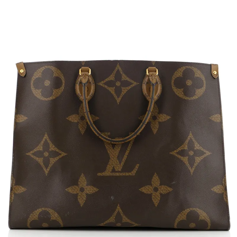 Pre-Loved Louis Vuitton OnTheGo Tote Reverse Monogram Giant GM sold by Zulily