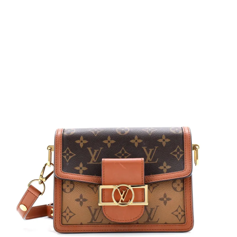 Pre-Loved Louis Vuitton Dauphine Shoulder Bag Reverse Monogram Canvas Mini sold by Zulily