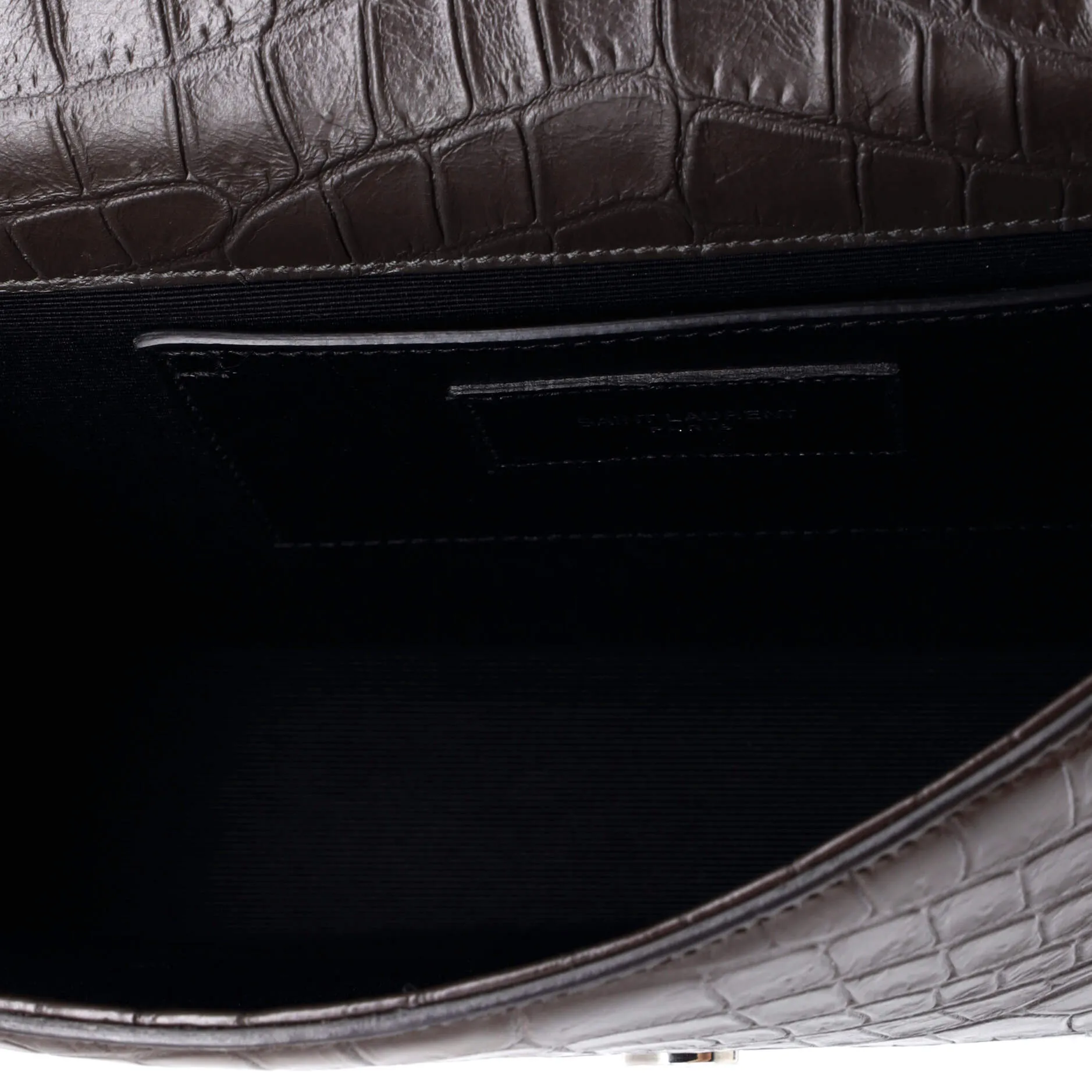 Pre-Loved Saint Laurent Classic Monogram Tassel Crossbody Bag Crocodile Embossed Leather Medium sold by Zulily product image thumbnail 5