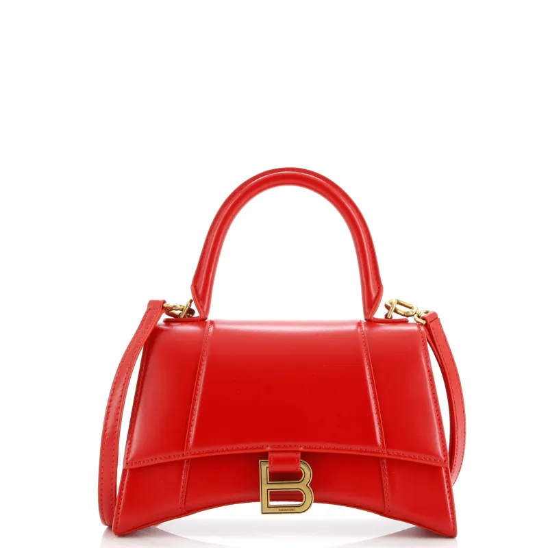 Pre-Loved Balenciaga Hourglass Top Handle Bag Leather Small sold by Zulily