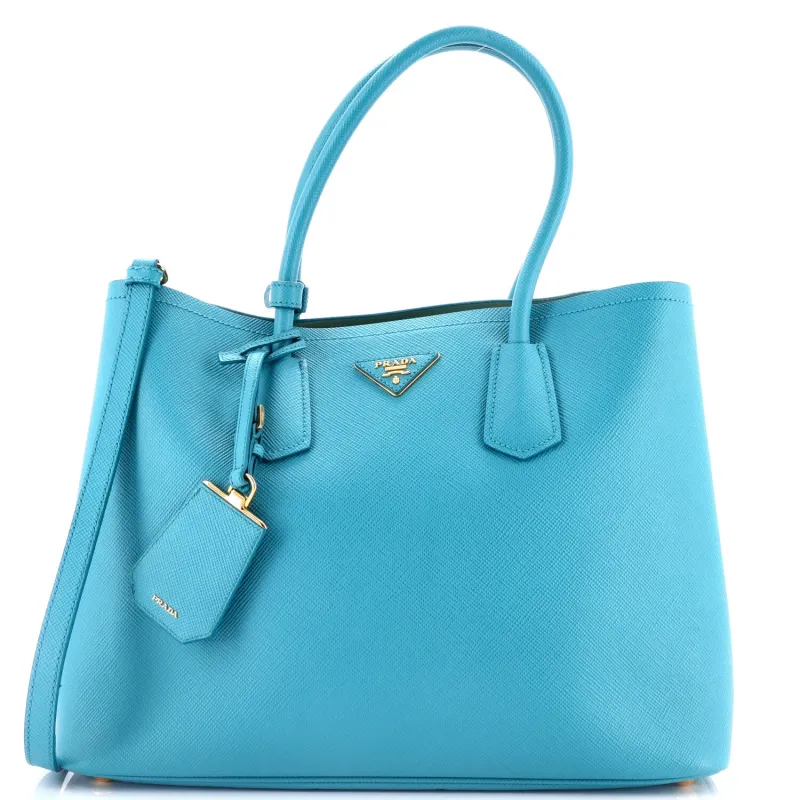 Pre-Loved Prada Cuir Double Tote Saffiano Leather Large sold by Zulily
