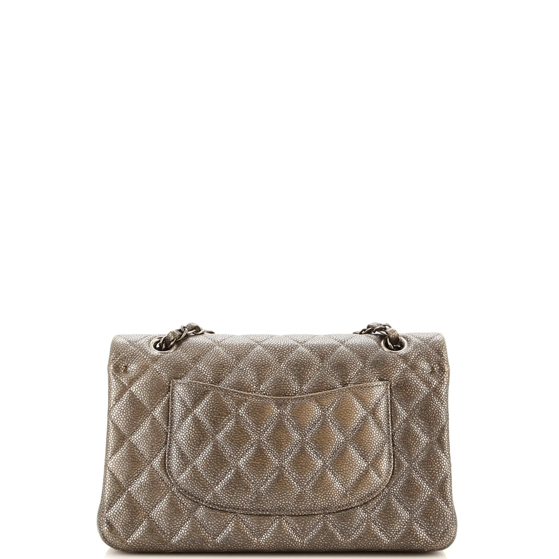 Pre-Loved Chanel Classic Double Flap Bag Quilted Caviar Medium sold by Zulily product image thumbnail 4