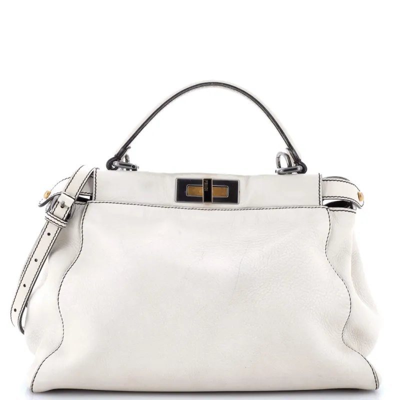 Pre-Loved Fendi Peekaboo Bag Soft Leather Regular sold by Zulily