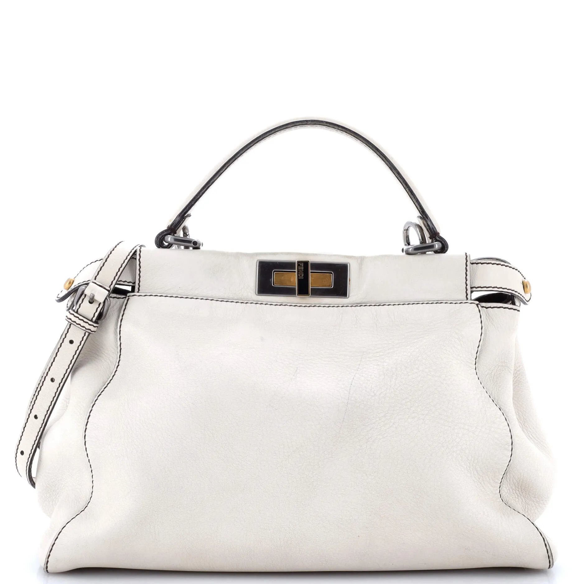 Pre-Loved Fendi Peekaboo Bag Soft Leather Regular sold by Zulily