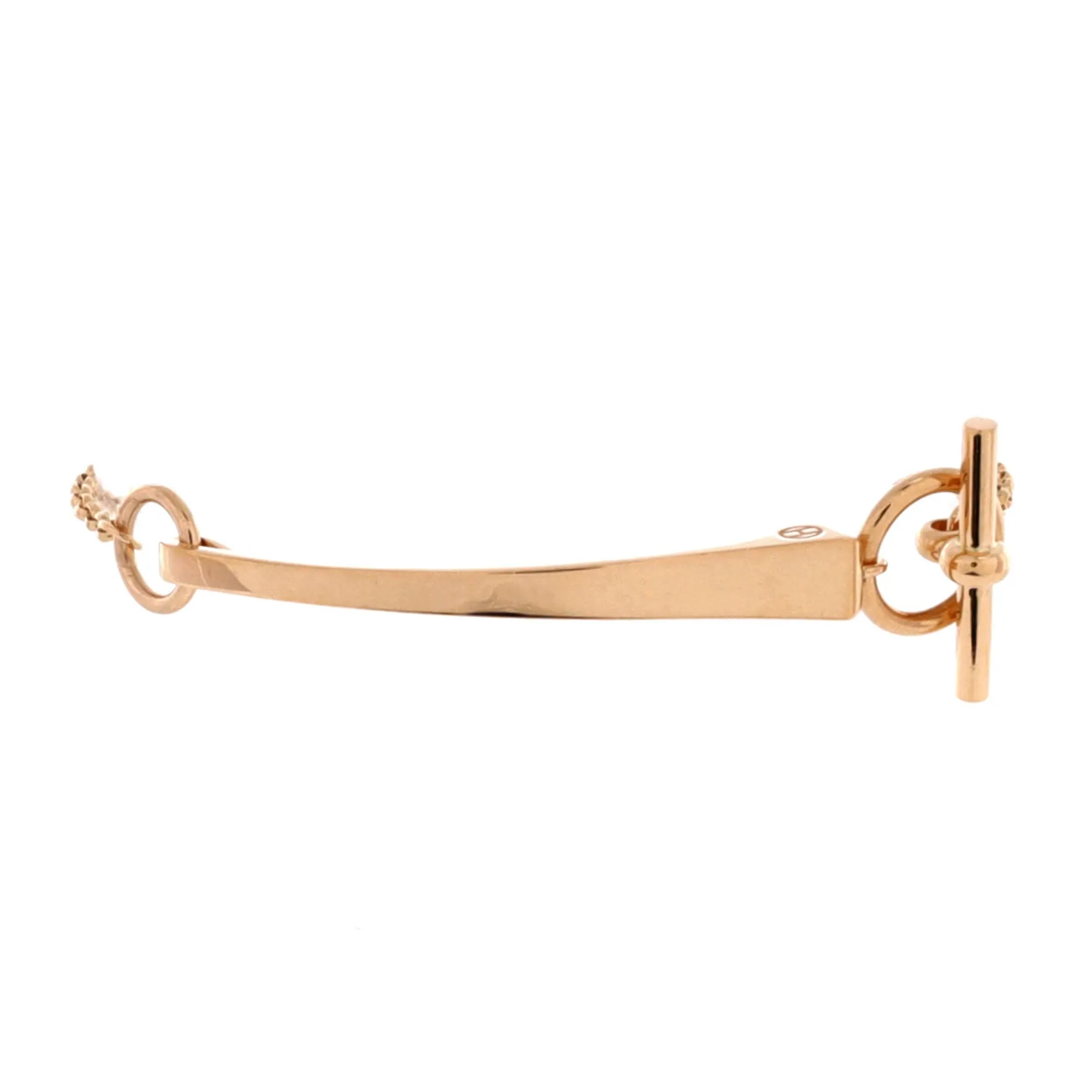 Pre-Loved Hermes Clou de Forge Chain Bracelet 18K Rose Gold sold by Zulily