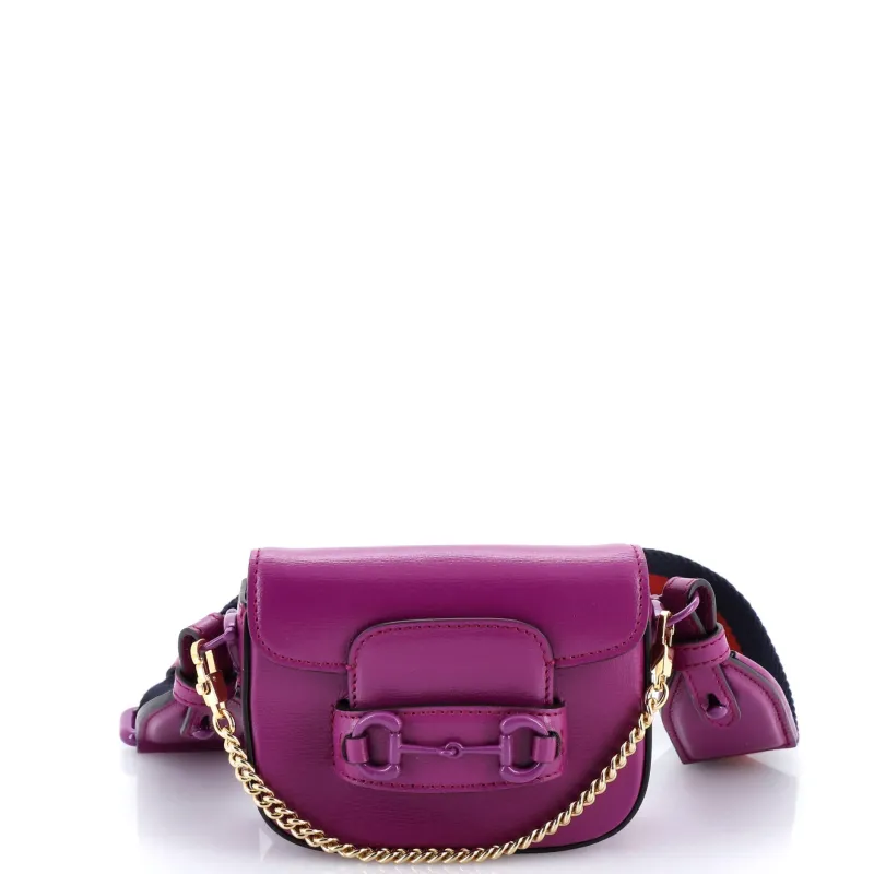 Pre-Loved Gucci Horsebit 1955 Shoulder Bag Leather Super Mini sold by Zulily