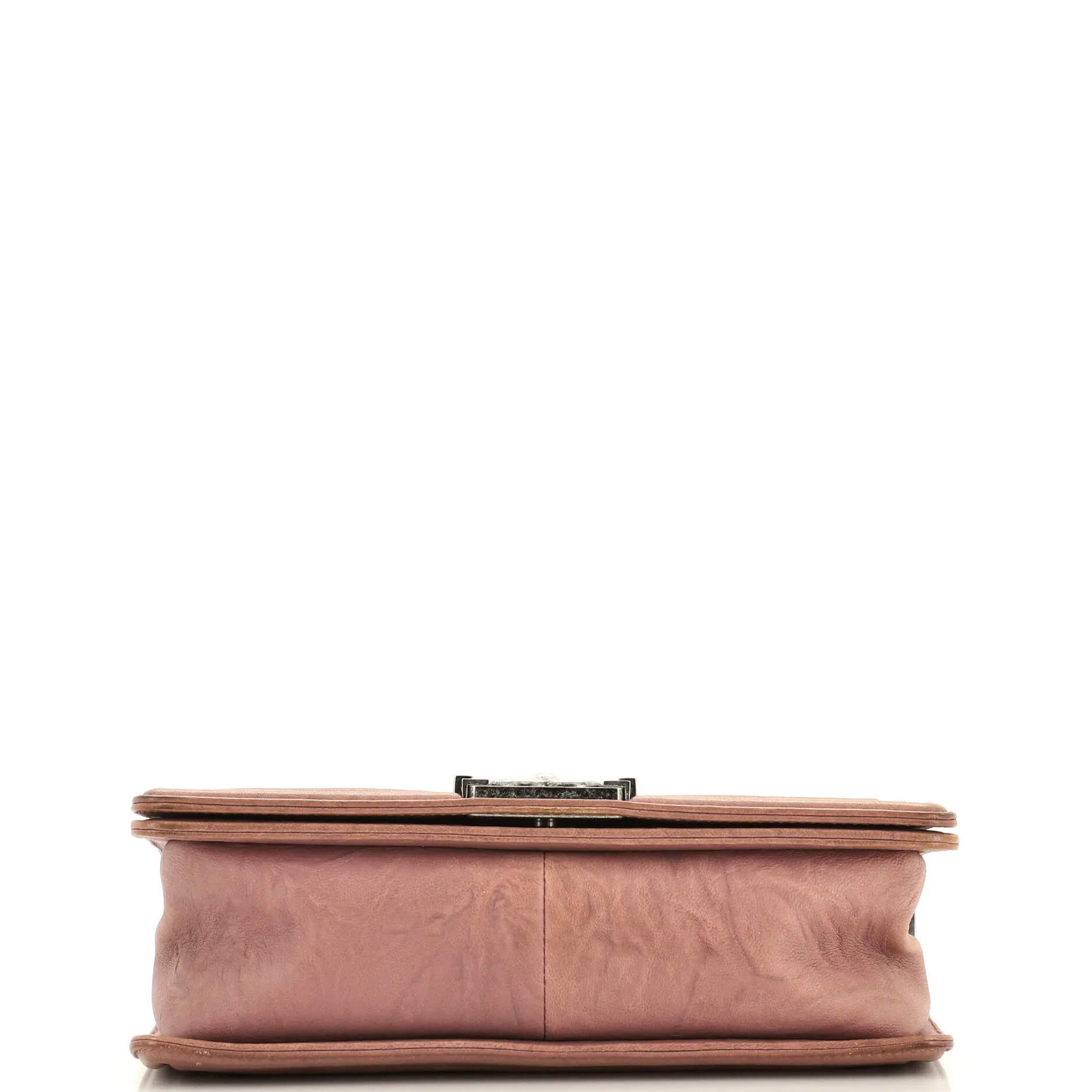 Pre-Loved Chanel Boy Flap Bag Studded Quilted Distressed Calfskin Old Medium sold by Zulily product image thumbnail 5