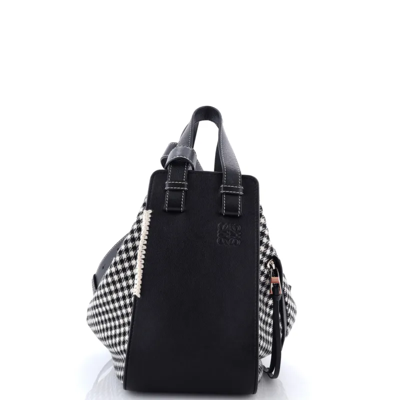 Pre-Loved Loewe Hammock Bag Leather and Tweed Small sold by Zulily