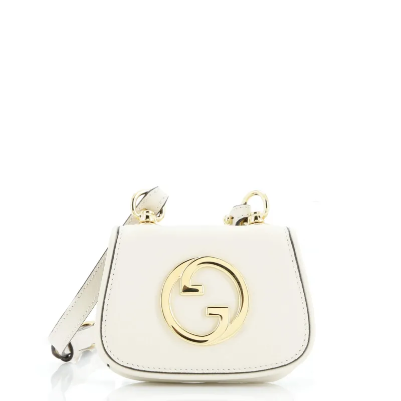 Pre-Loved Gucci Blondie NM Card Case Wallet with Strap Leather made by Gucci