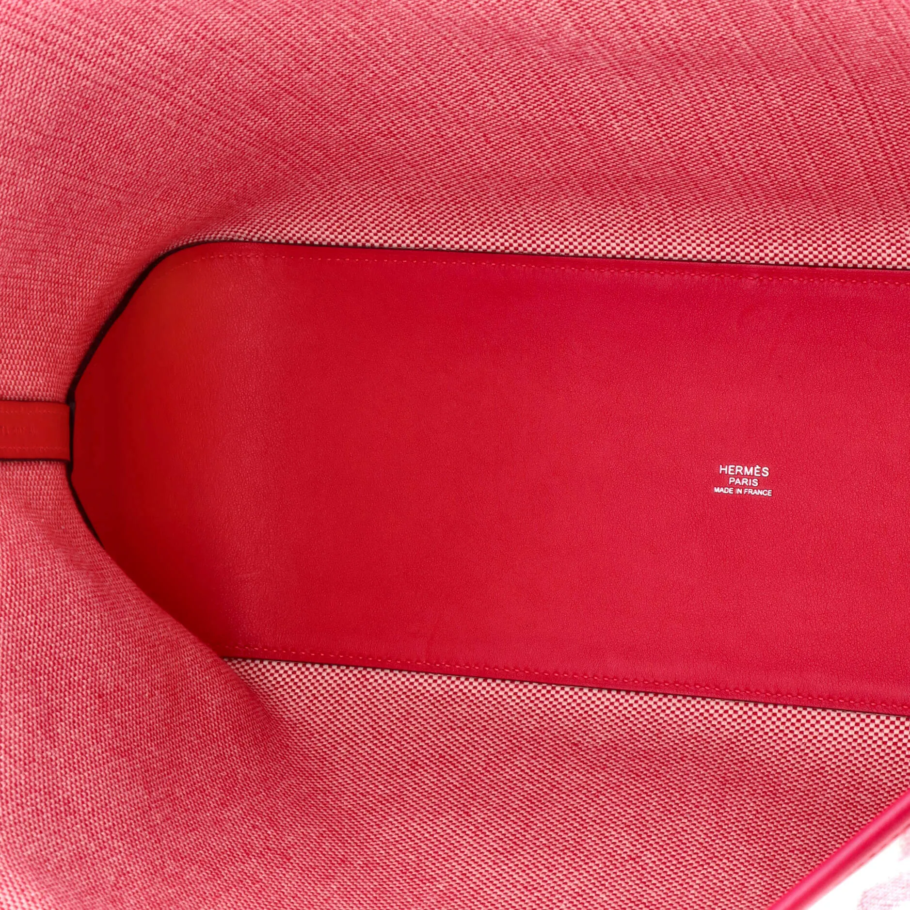 Pre-Loved Hermes Cabas H en Biais Tote Canvas with Leather 40 sold by Zulily product image thumbnail 5