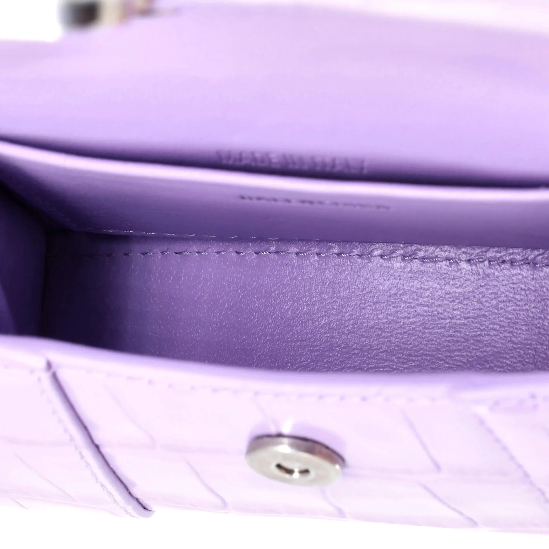 Pre-Loved Balenciaga Hourglass Chain Top Handle Bag Crocodile Embossed Leather Mini sold by Zulily product image thumbnail 5