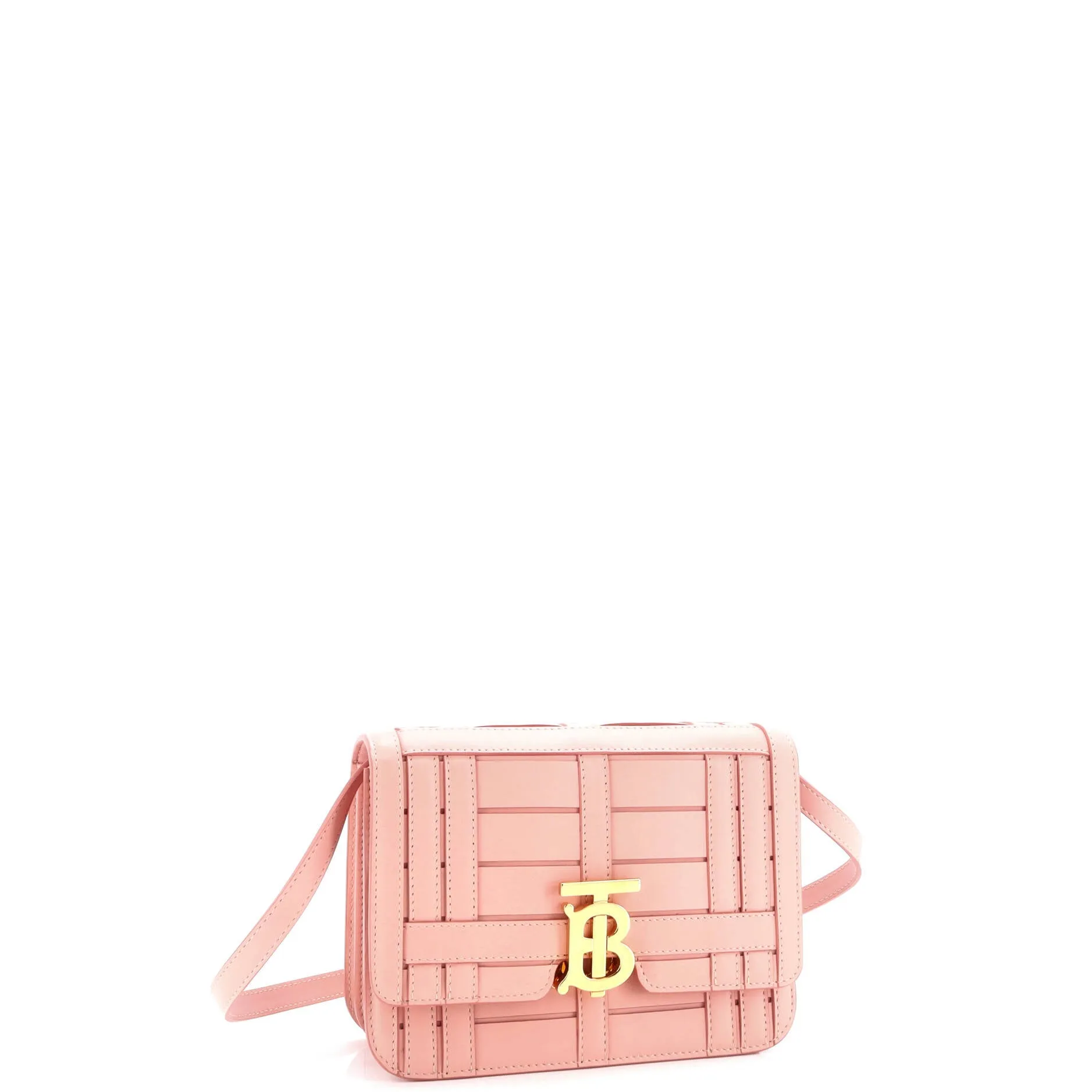 Pre-Loved Burberry TB Flap Bag Woven Leather Small sold by Zulily product image thumbnail 2