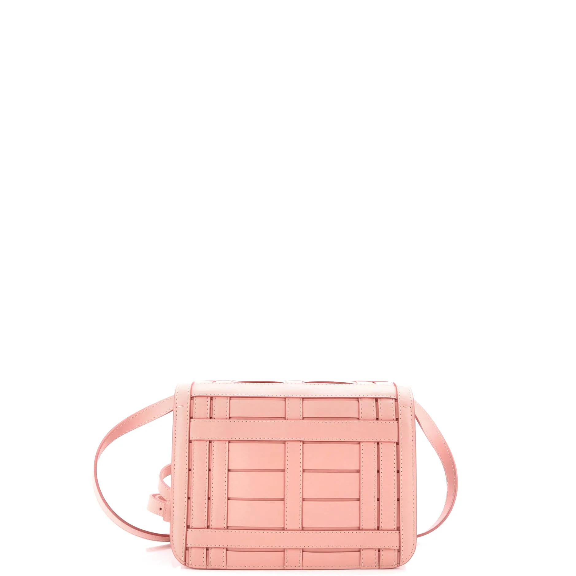 Pre-Loved Burberry TB Flap Bag Woven Leather Small sold by Zulily product image thumbnail 3