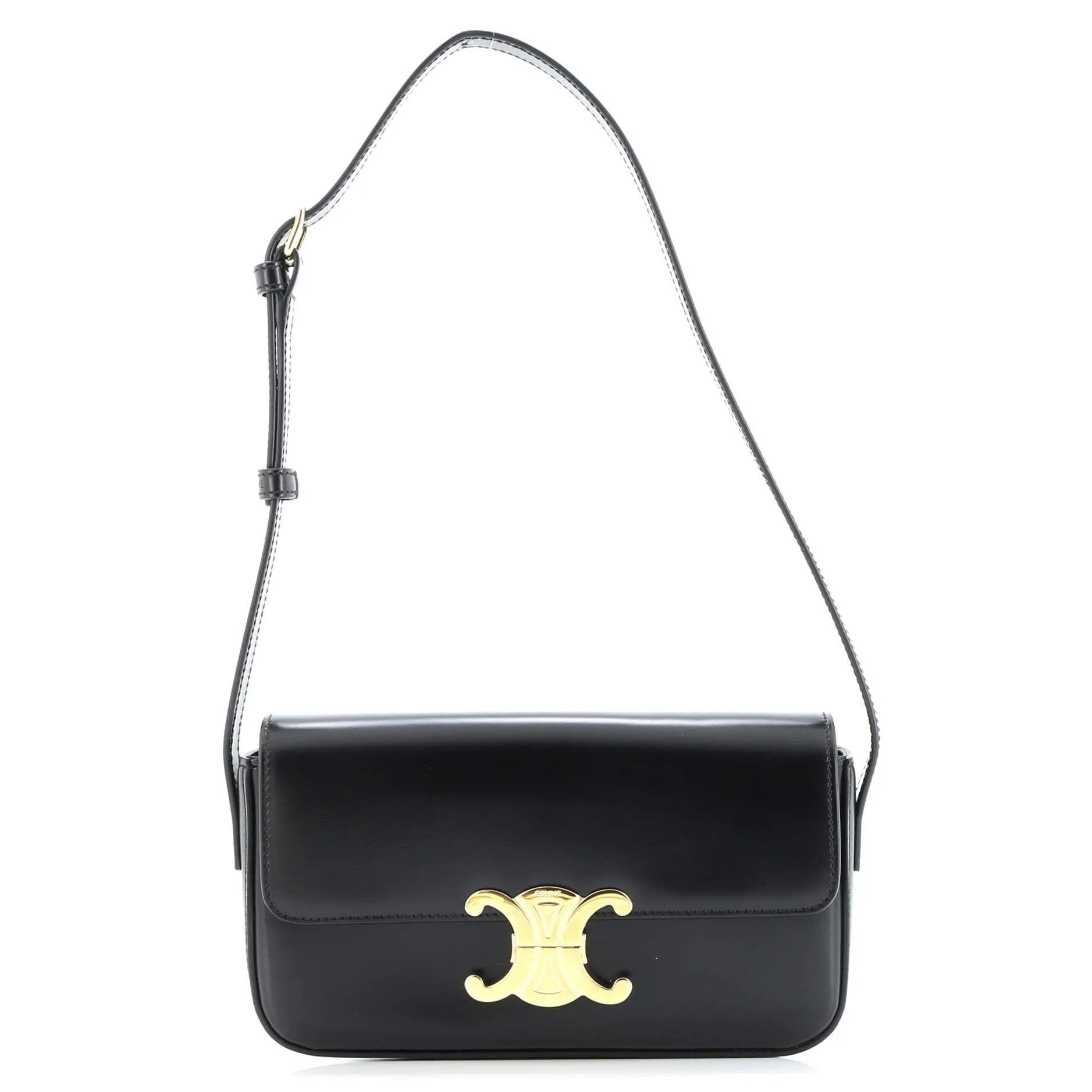 Pre-Loved Celine Triomphe Shoulder Bag Smooth Calfskin Medium sold by Zulily