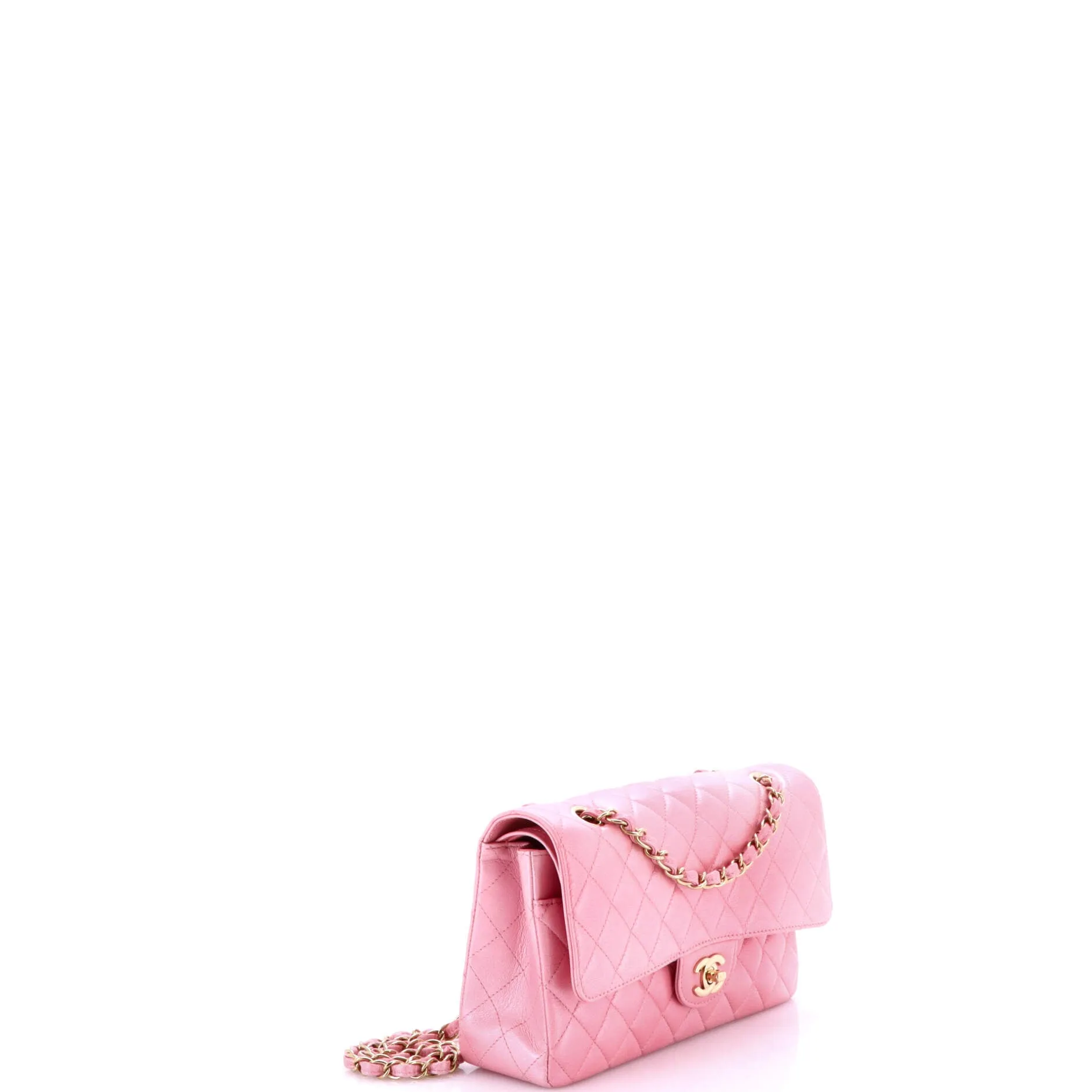 Pre-Loved Chanel Classic Double Flap Bag Quilted Iridescent Lambskin Medium sold by Zulily product image thumbnail 2