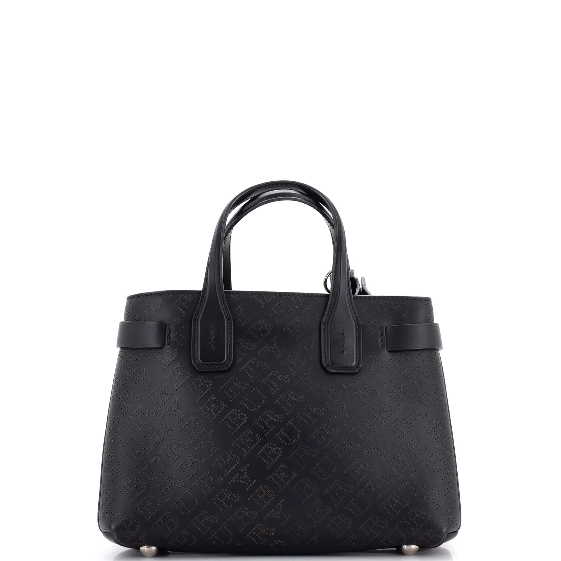 Pre-Loved Burberry Banner NM Tote Perforated Leather Small sold by Zulily product image thumbnail 3