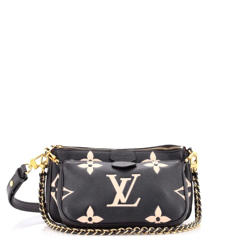 Pre-Loved Louis Vuitton Multi Pochette Accessoires Bicolor Monogram Empreinte Giant sold by Zulily