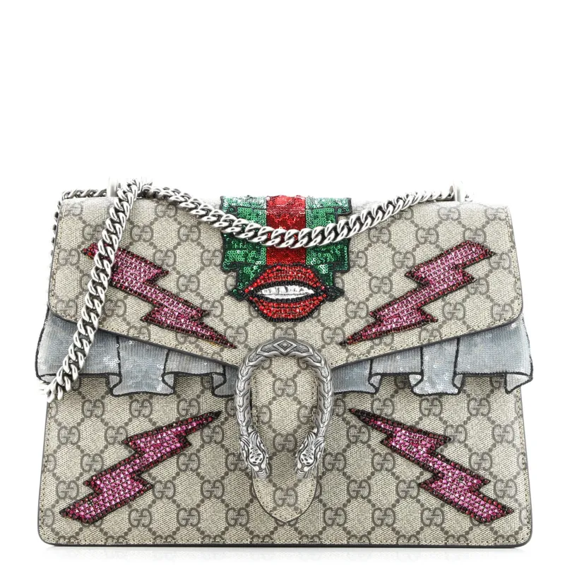 Pre-Loved Gucci Dionysus Bag Embellished GG Coated Canvas Medium sold by Zulily