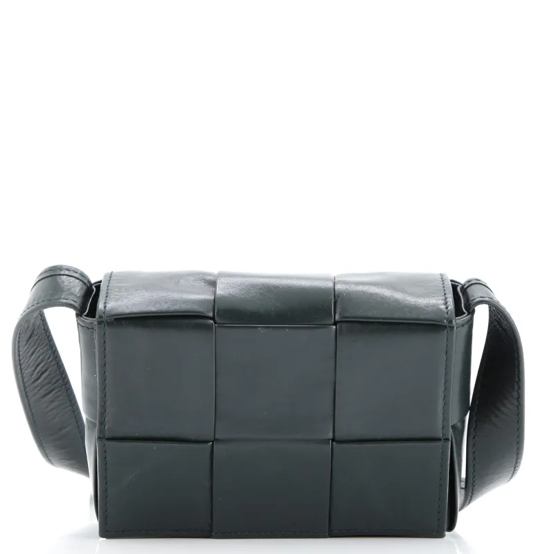 Pre-Loved Bottega Veneta Cassette Crossbody Bag Maxi Intrecciato Leather Candy sold by Zulily