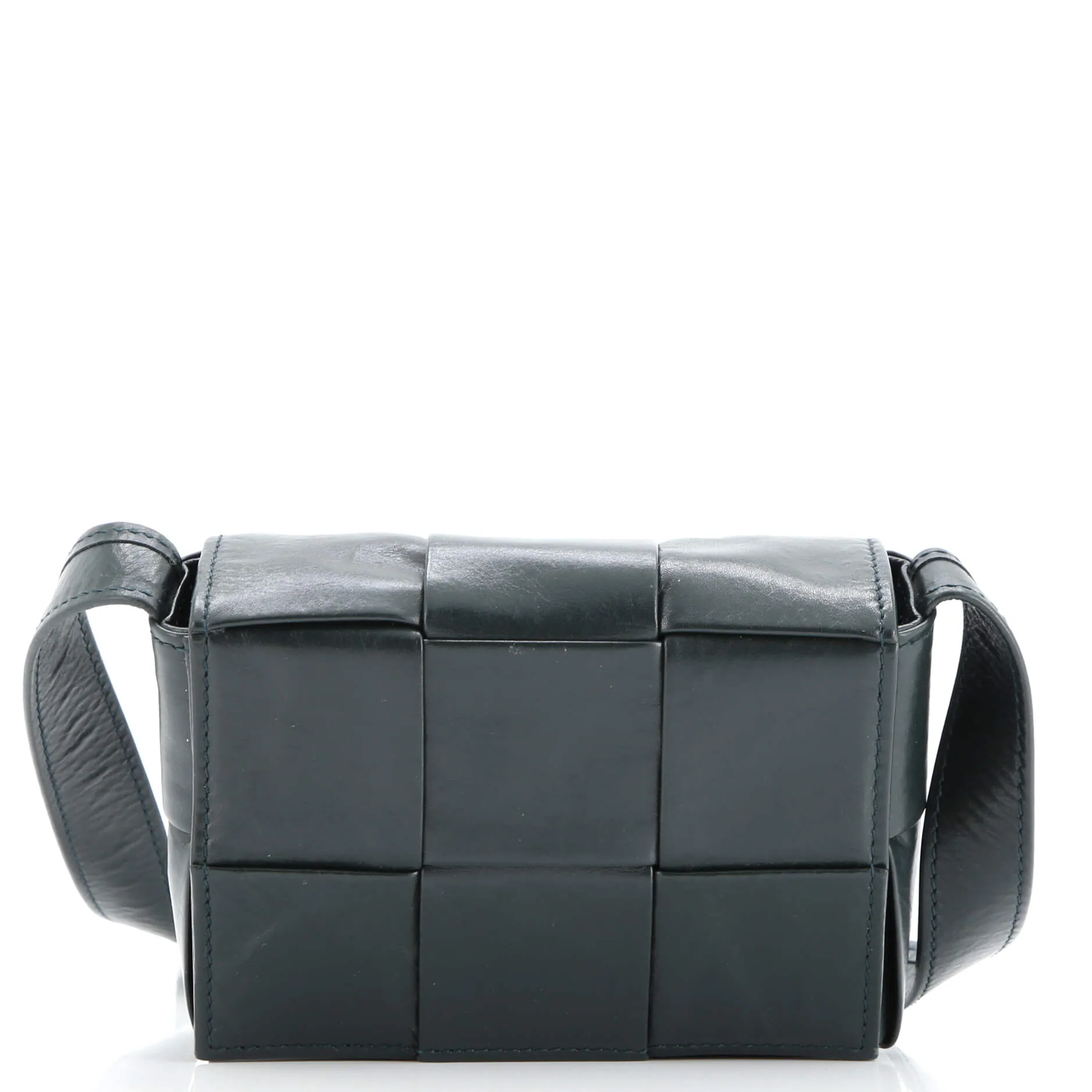 Pre-Loved Bottega Veneta Cassette Crossbody Bag Maxi Intrecciato Leather Candy sold by Zulily