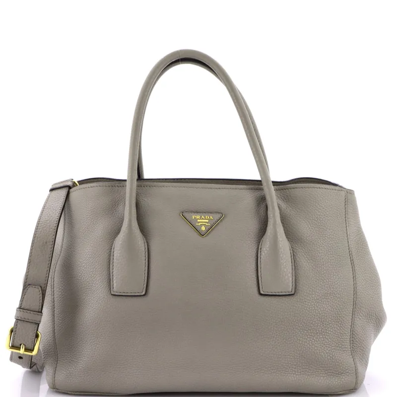 Pre-Loved Prada Convertible Shopping Tote Vitello Daino Medium sold by Zulily