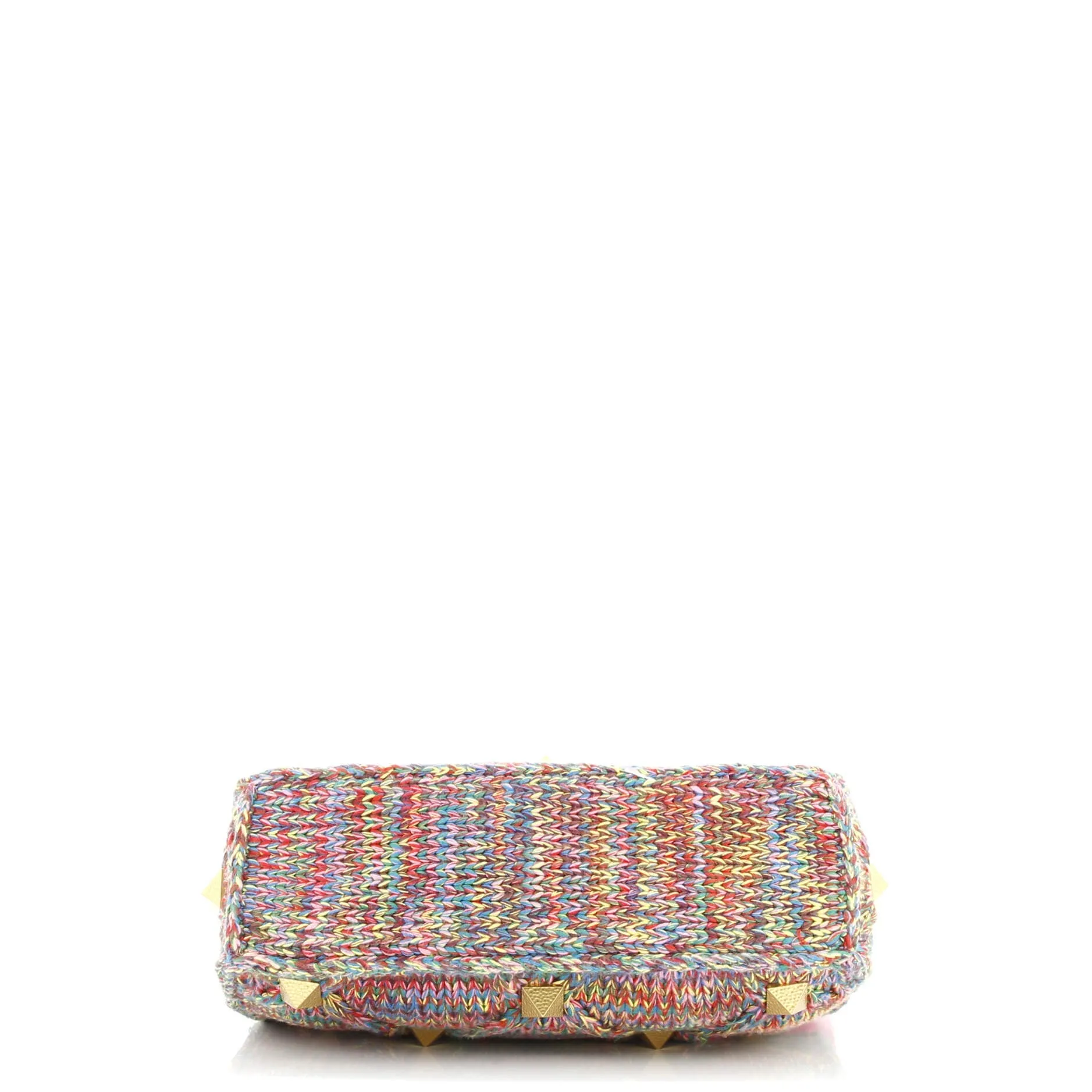 Pre-Loved Valentino Roman Stud Flap Bag Quilted Knit Large sold by Zulily product image thumbnail 4