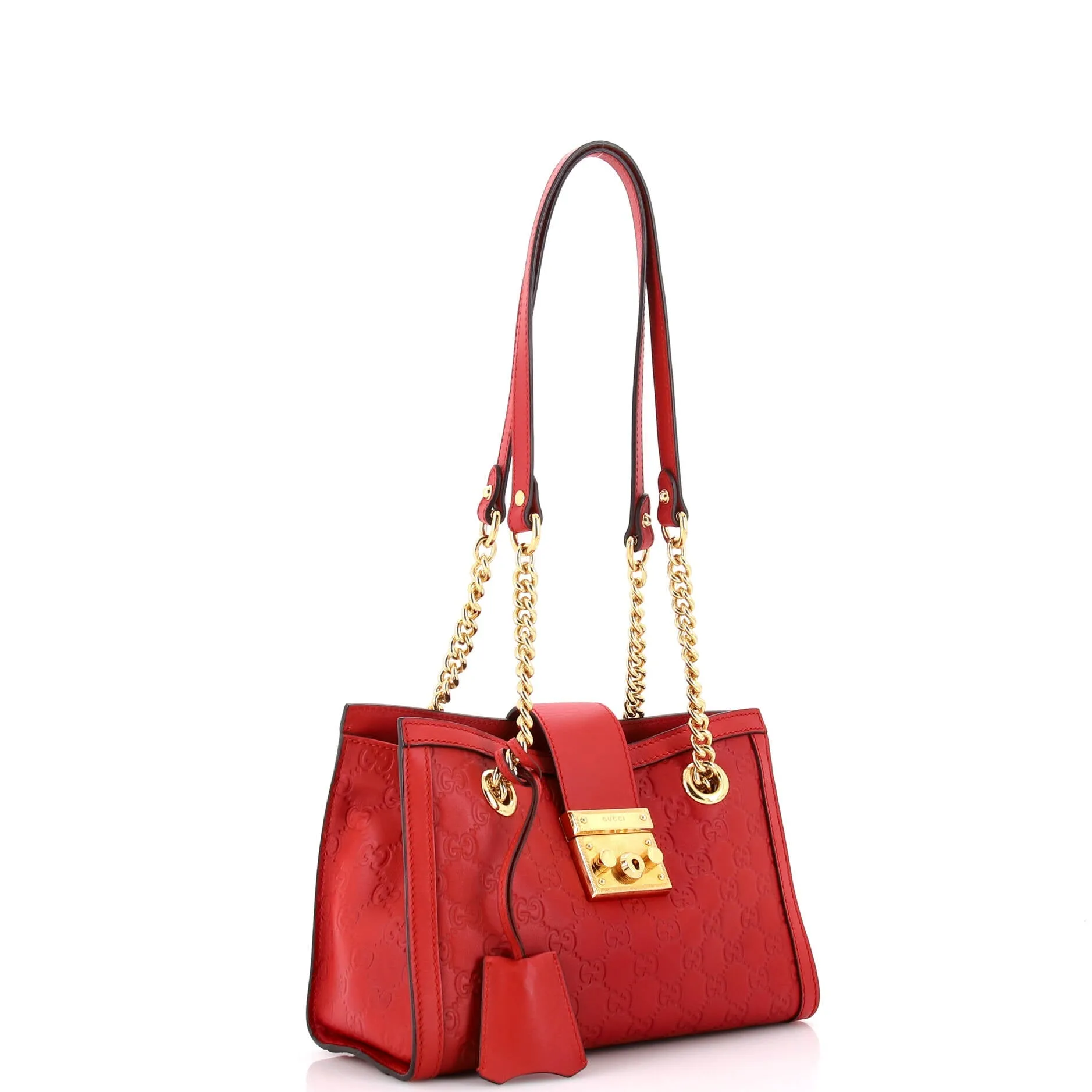 Pre-Loved Gucci Padlock Chain Tote Guccissima Leather Small sold by Zulily product image thumbnail 2