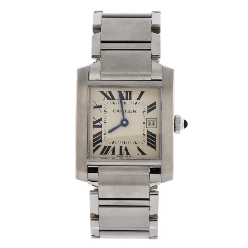 Pre-Loved Cartier Tank Francaise Quartz Watch Stainless Steel 25 sold by Zulily