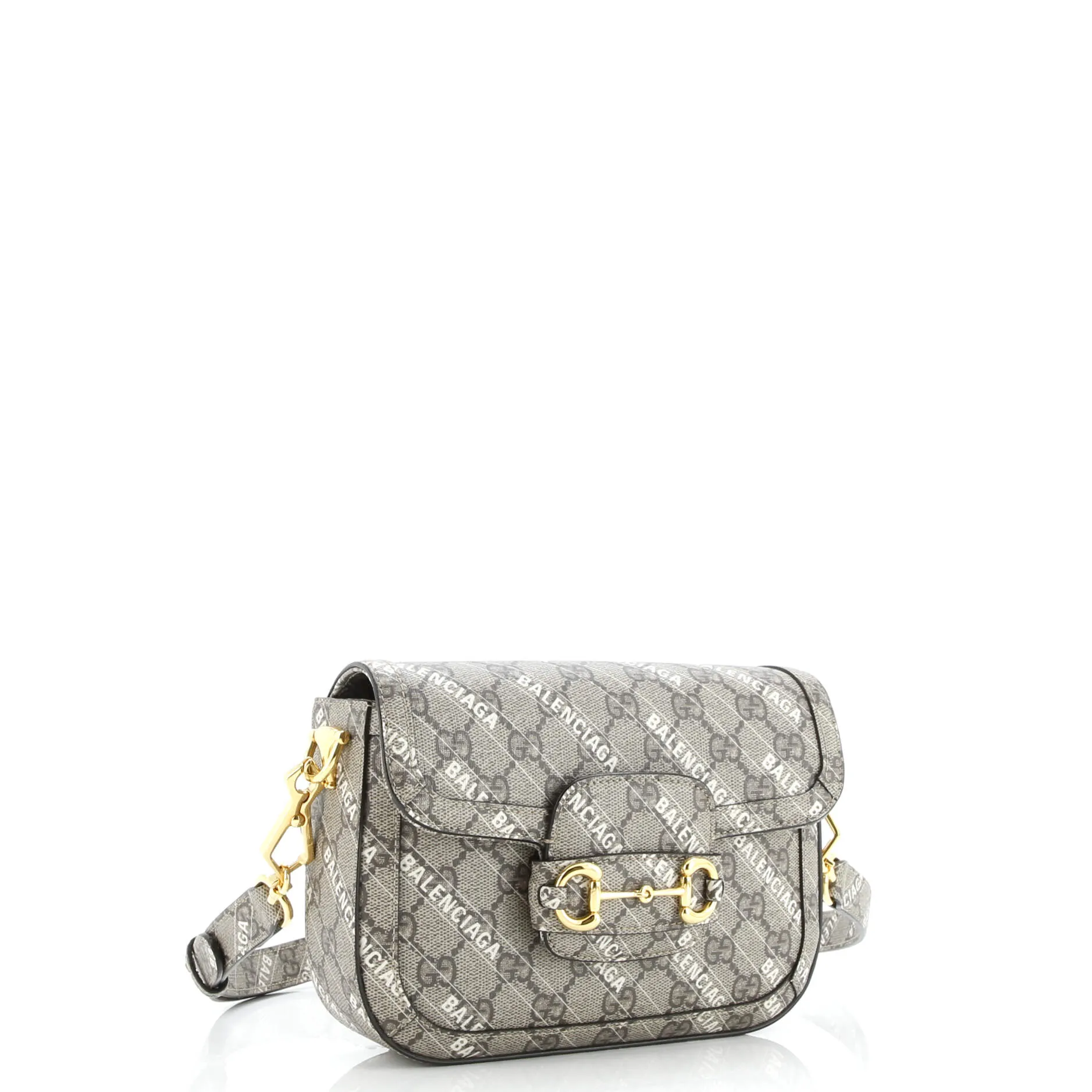 Pre-Loved Gucci x Balenciaga The Hacker Project Horsebit 1955 Shoulder Bag GG Coated Canvas Mini sold by Zulily product image thumbnail 5