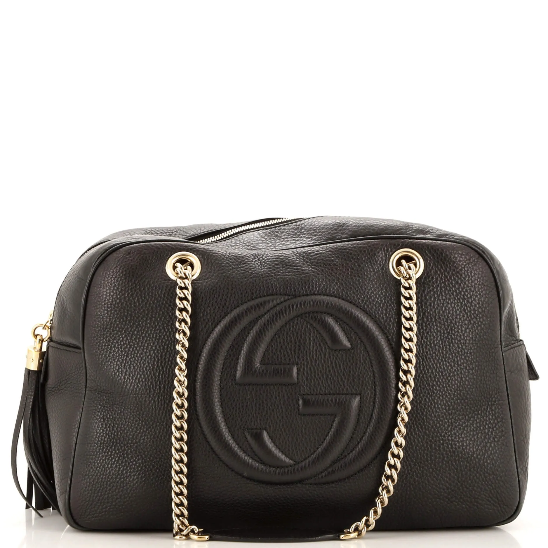 Pre-Loved Gucci Soho Chain Zip Shoulder Bag Leather Medium sold by Zulily