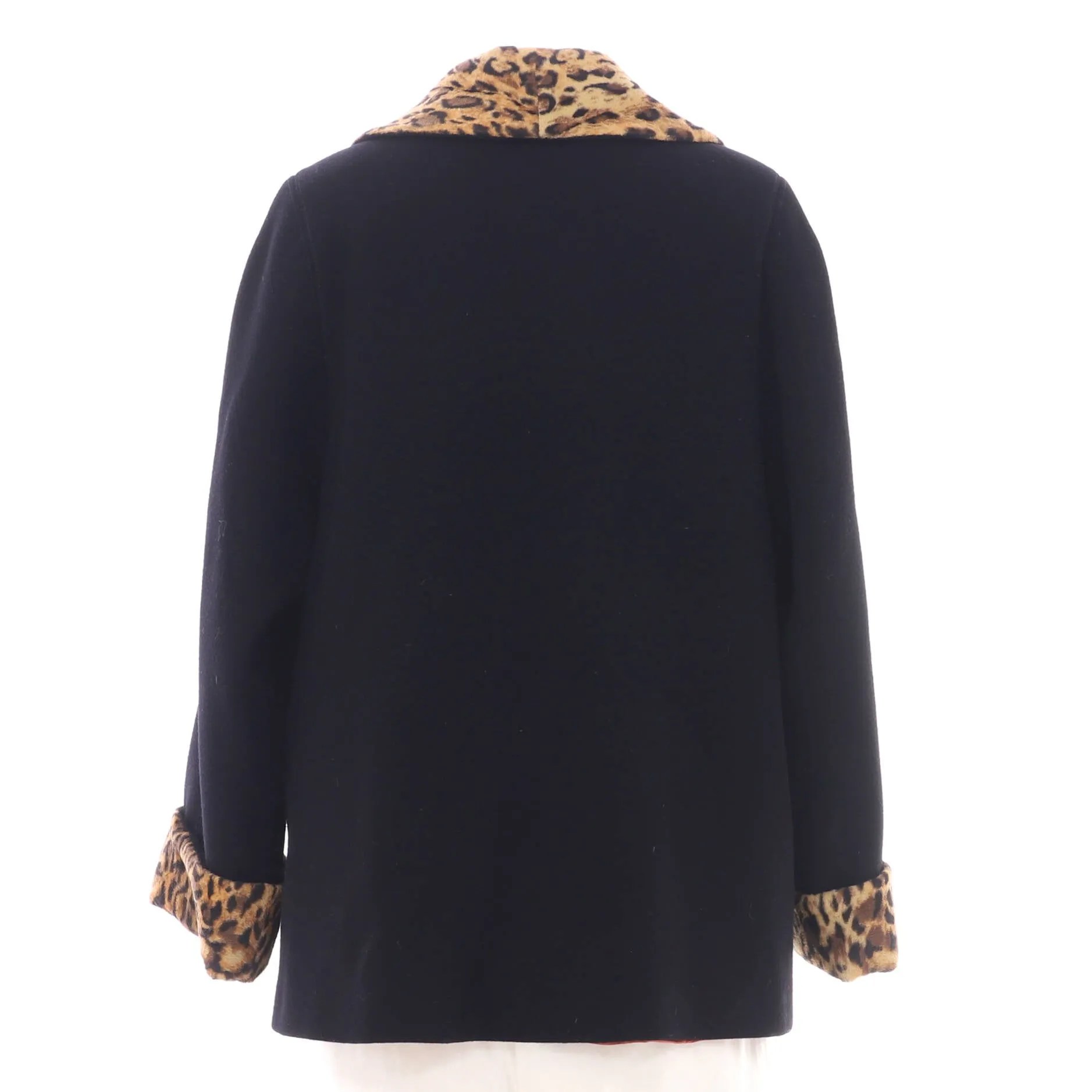 Pre-Loved Gucci Women's Leopard Panels Coat Wool Blend sold by Zulily product image thumbnail 2