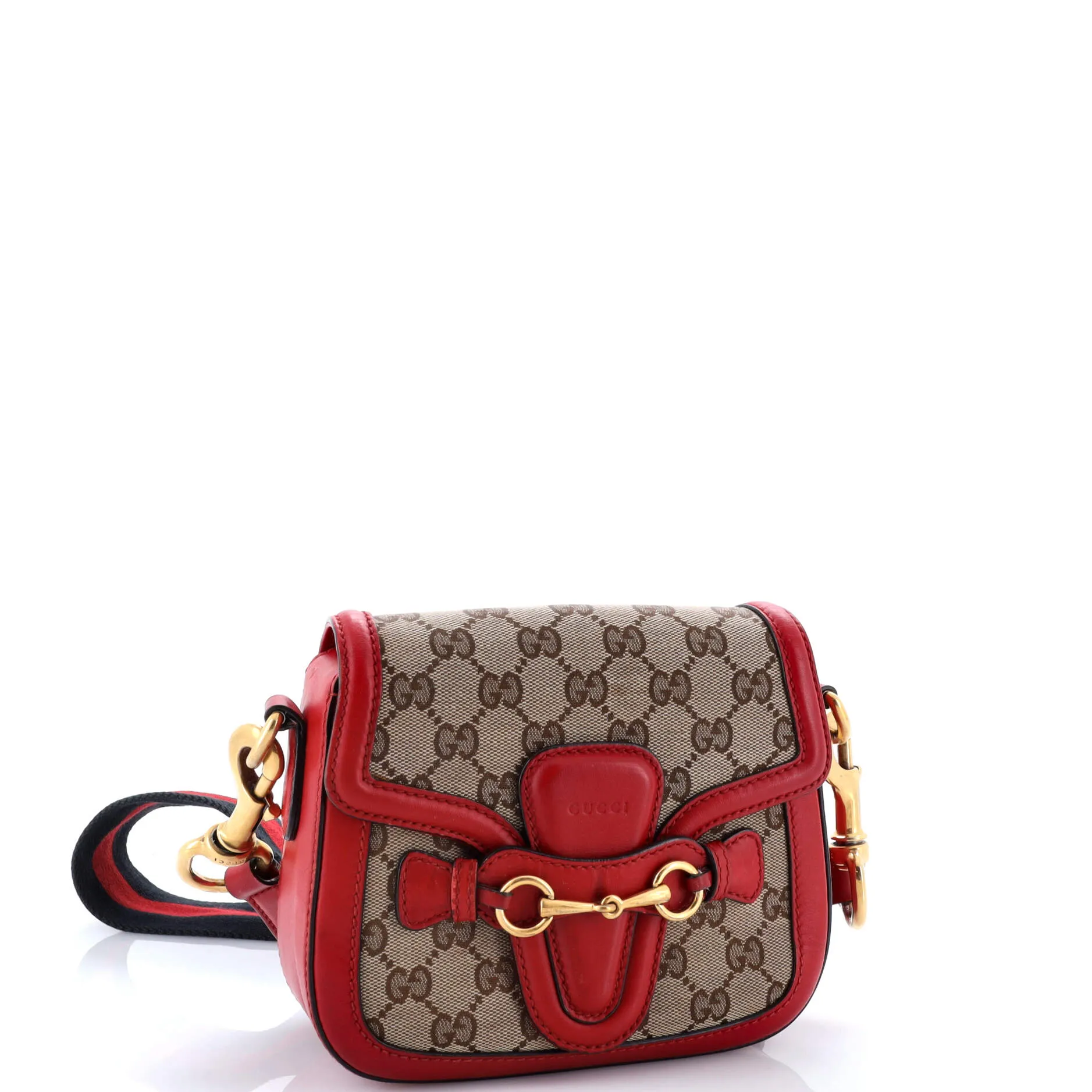 Pre-Loved Gucci Lady Web Shoulder Bag GG Canvas Small sold by Zulily product image thumbnail 2