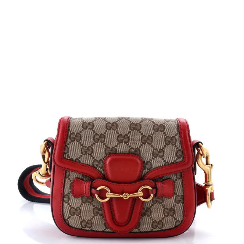 Pre-Loved Gucci Lady Web Shoulder Bag GG Canvas Small made by Gucci