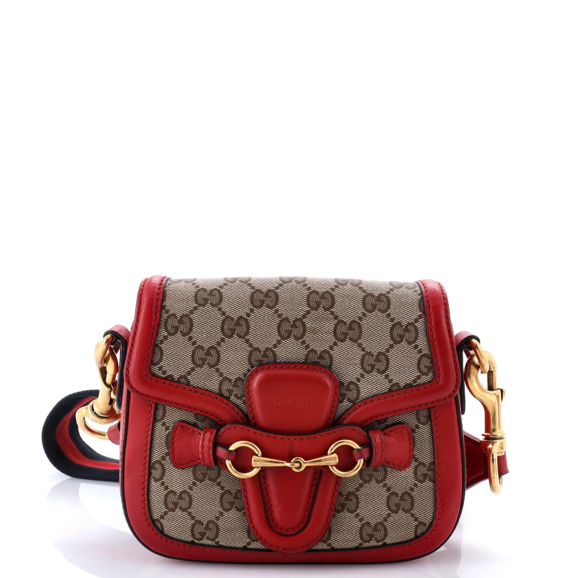 Pre-Loved Gucci Lady Web Shoulder Bag GG Canvas Small sold by Zulily