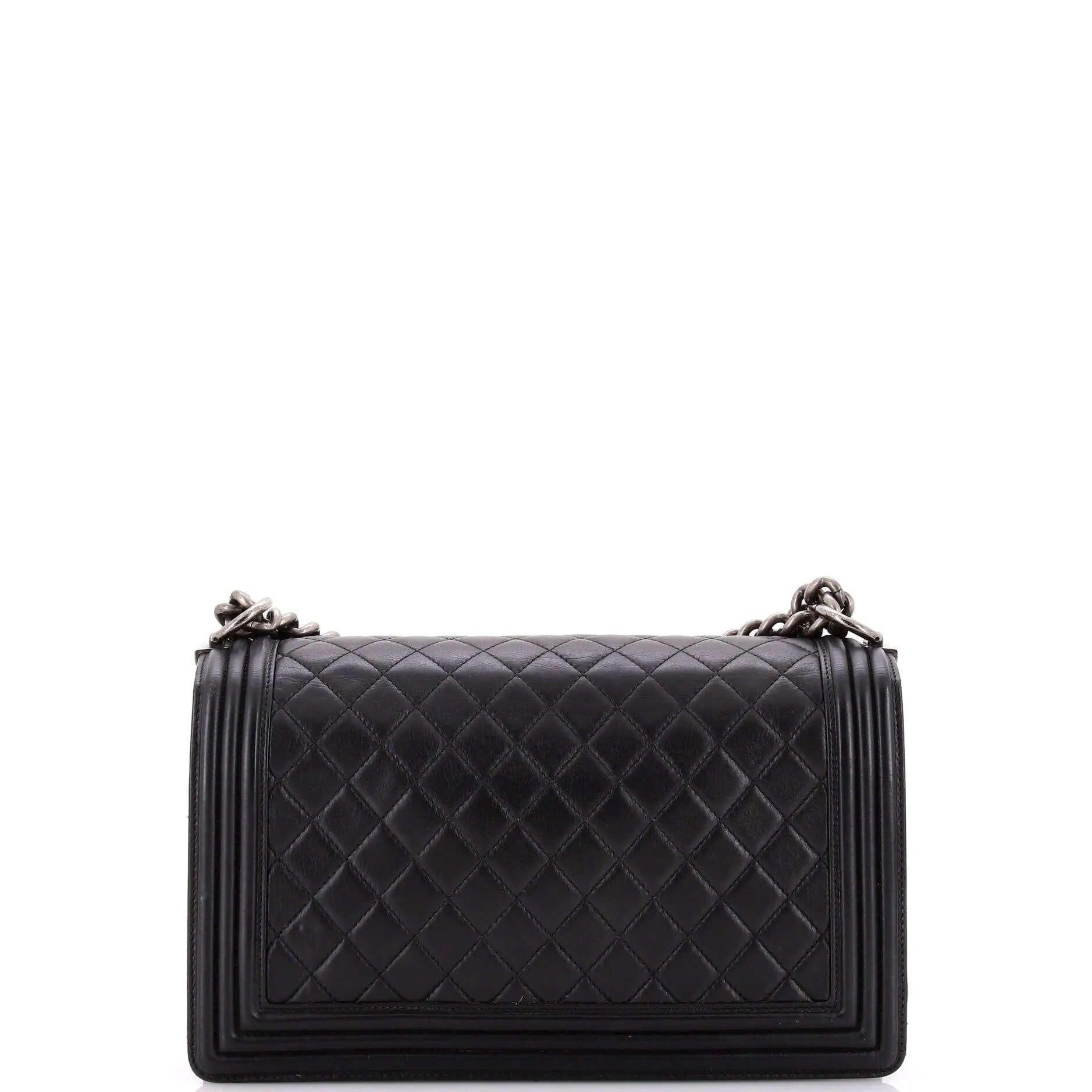 Pre-Loved Chanel Boy Flap Bag Quilted Calfskin New Medium sold by Zulily product image thumbnail 3