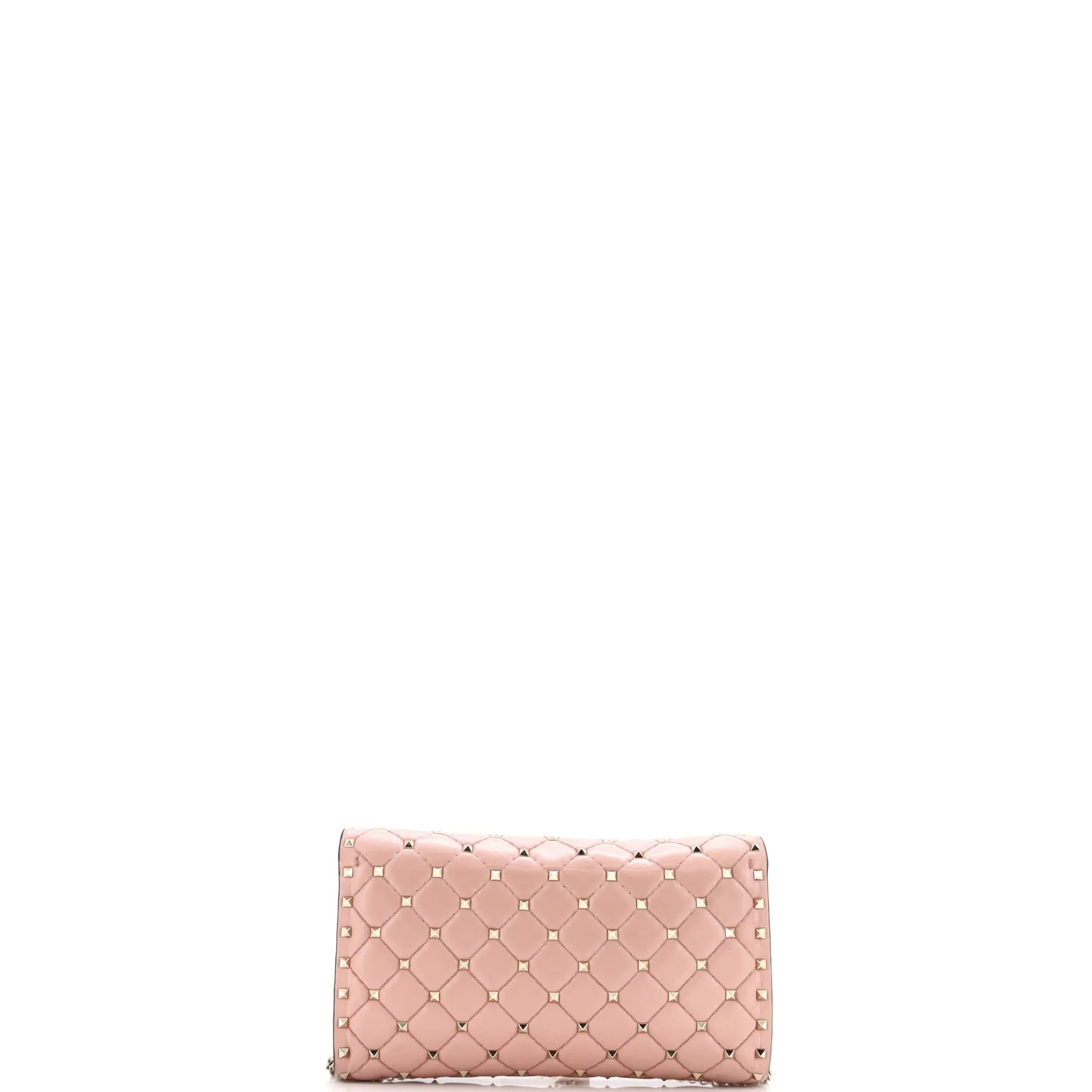 Pre-Loved Valentino Rockstud Spike Wallet on Chain Quilted Leather Small sold by Zulily product image thumbnail 3