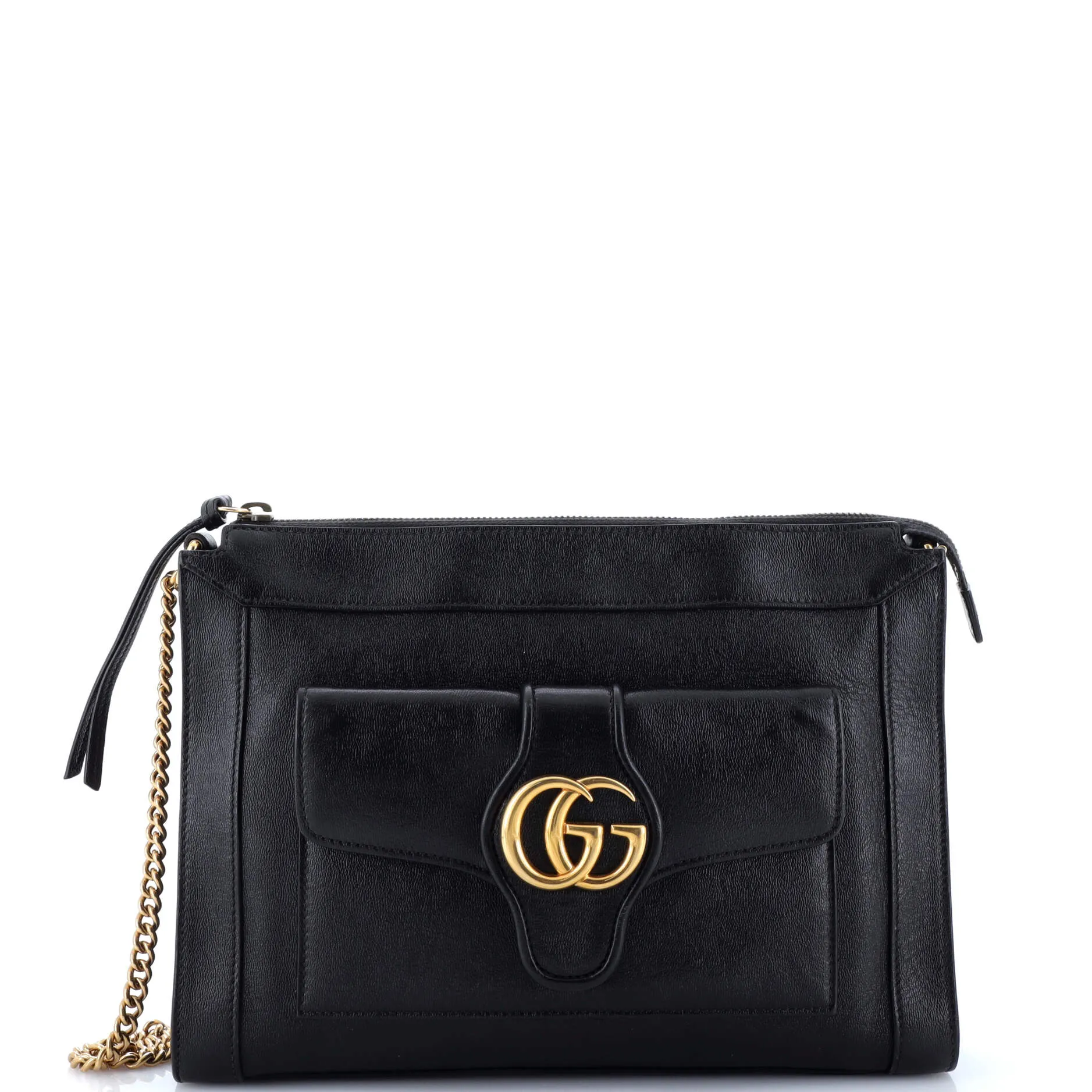 Pre-Loved Gucci Dahlia Chain Shoulder Bag Leather Small sold by Zulily