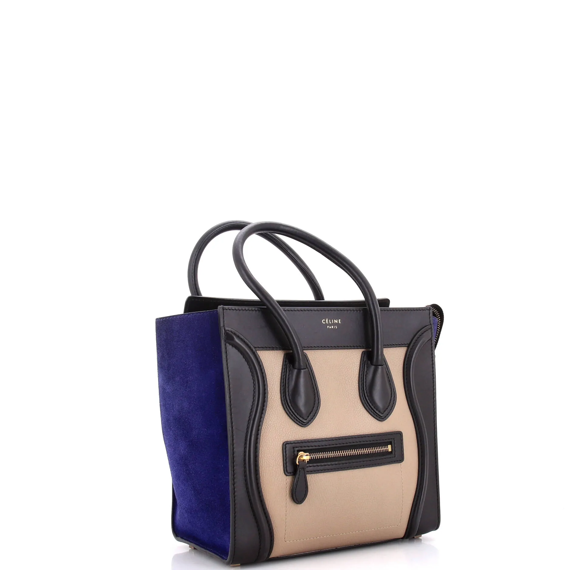 Pre-Loved Celine Tricolor Luggage Bag Leather Micro sold by Zulily product image thumbnail 2