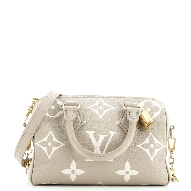 Pre-Loved Louis Vuitton Speedy Bandouliere Bag Bicolor Monogram Empreinte Giant 20 sold by Zulily